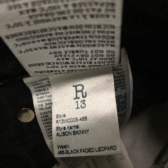 R13 Alison skinny leopard jeans. SIZE 26. BNWT - Picture 11 of 12